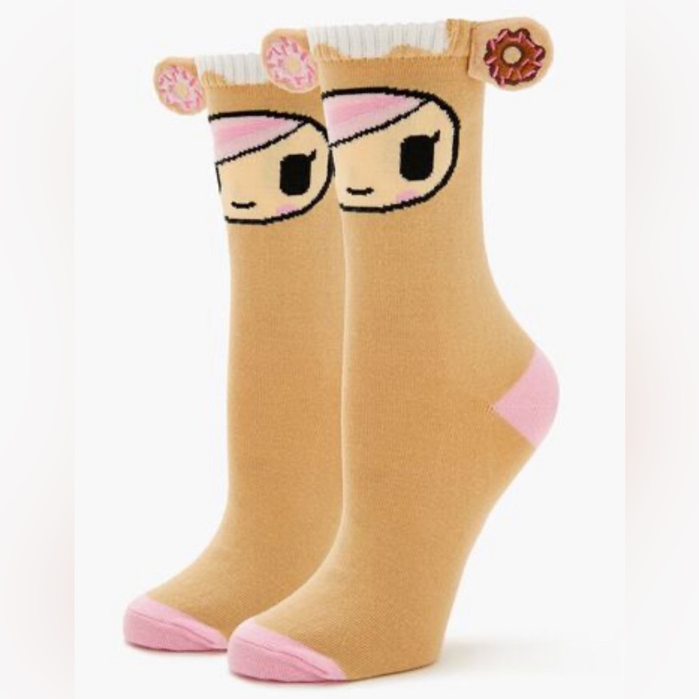 Tokidoki Donutella Womens Crew  Socks NWT